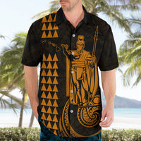 Custom Hawaii Hawaiian Shirt King Kamehameha - Gold - Wonder Print Shop