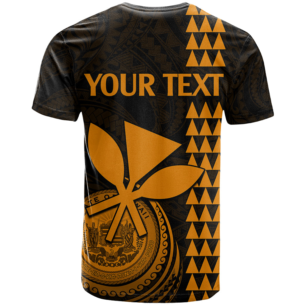 Custom Hawaii T Shirt King Kamehameha - Gold - Wonder Print Shop