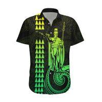 Custom Hawaii Hawaiian Shirt King Kamehameha - Lime - Wonder Print Shop