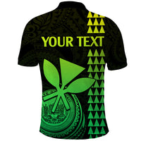 Custom Hawaii Polo Shirt King Kamehameha - Lime - Wonder Print Shop