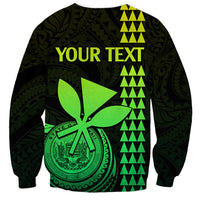 Custom Hawaii Sweatshirt King Kamehameha - Lime - Wonder Print Shop