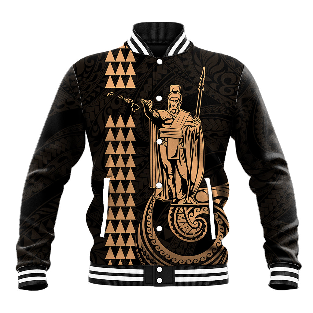 Custom Hawaii Baseball Jacket King Kamehameha - Nude LT9 - Wonder Print Shop