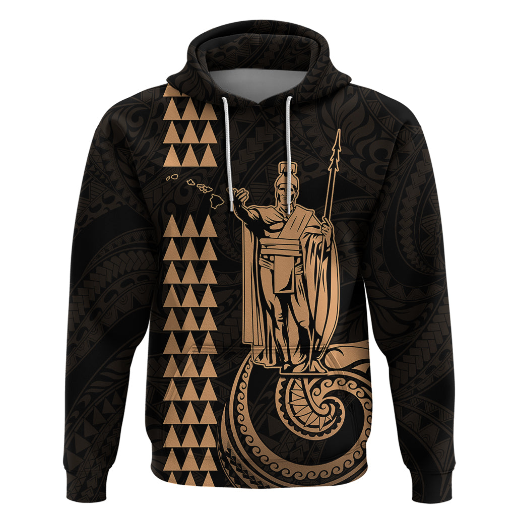 Custom Hawaii Hoodie King Kamehameha - Nude - Wonder Print Shop