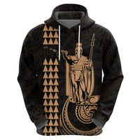 Custom Hawaii Hoodie King Kamehameha - Nude - Wonder Print Shop