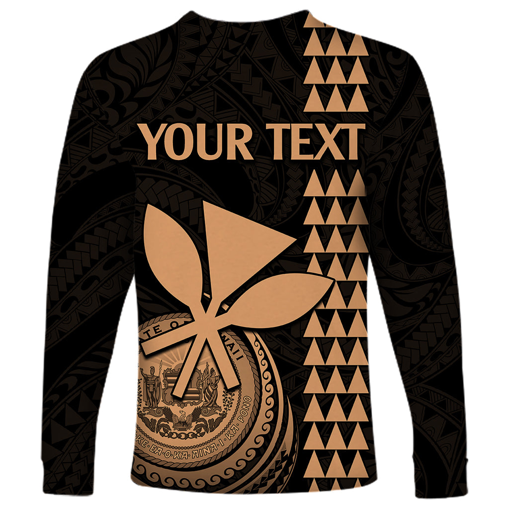 Custom Hawaii Long Sleeve Shirt King Kamehameha - Nude - Wonder Print Shop