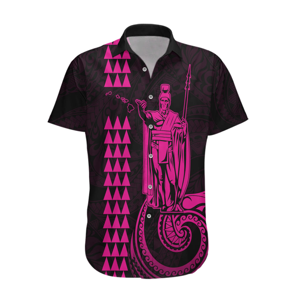 Custom Hawaii Hawaiian Shirt King Kamehameha - Pink - Wonder Print Shop
