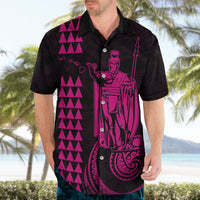 Custom Hawaii Hawaiian Shirt King Kamehameha - Pink - Wonder Print Shop