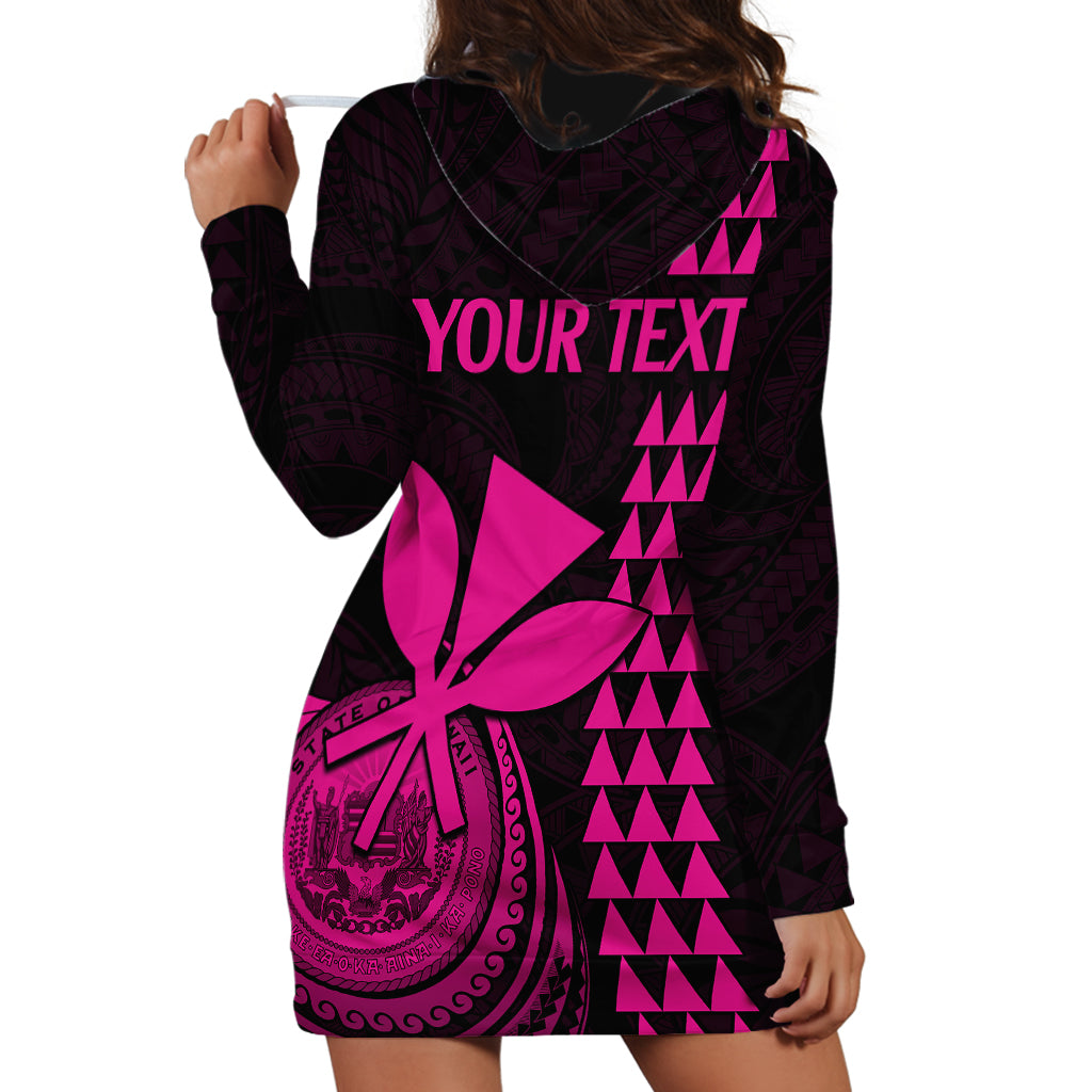 Custom Hawaii Hoodie Dress King Kamehameha - Pink - Wonder Print Shop