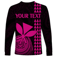 Custom Hawaii Long Sleeve Shirt King Kamehameha - Pink - Wonder Print Shop