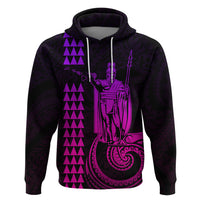 Custom Hawaii Hoodie King Kamehameha - Pink Gradient - Wonder Print Shop