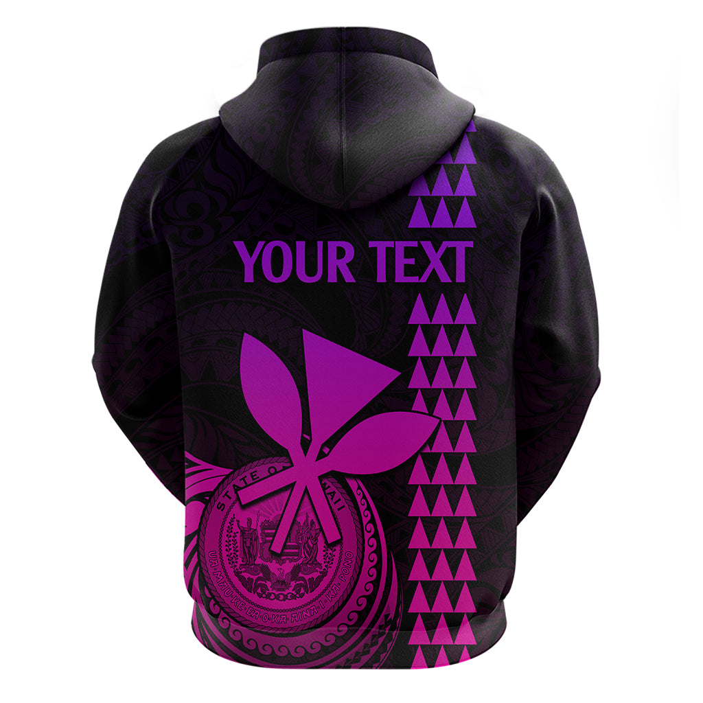 Custom Hawaii Hoodie King Kamehameha - Pink Gradient - Wonder Print Shop