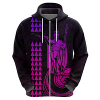 Custom Hawaii Hoodie King Kamehameha - Pink Gradient - Wonder Print Shop