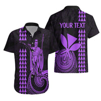 Custom Hawaii Hawaiian Shirt King Kamehameha - Purple - Wonder Print Shop