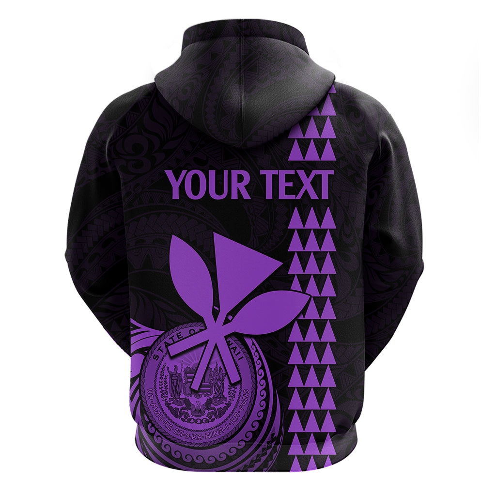 Custom Hawaii Hoodie King Kamehameha - Purple - Wonder Print Shop