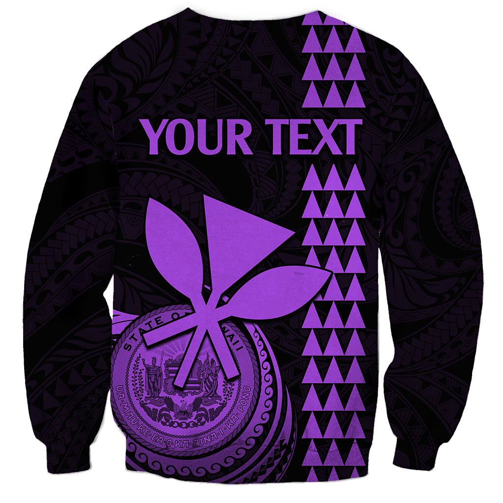 Custom Hawaii Sweatshirt King Kamehameha - Purple - Wonder Print Shop
