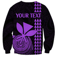 Custom Hawaii Sweatshirt King Kamehameha - Purple - Wonder Print Shop