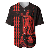 Custom Hawaii Baseball Jersey King Kamehameha - Red LT9 - Wonder Print Shop