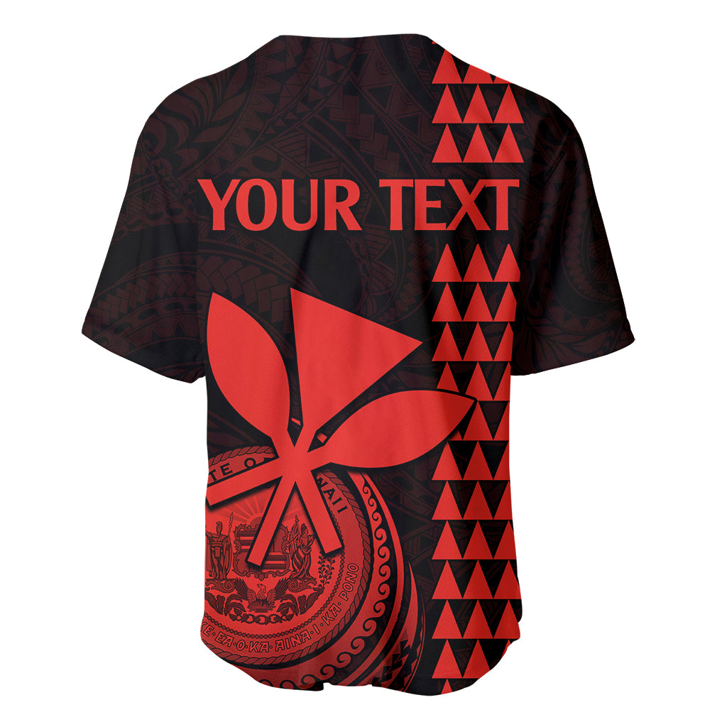 Custom Hawaii Baseball Jersey King Kamehameha - Red LT9 - Wonder Print Shop