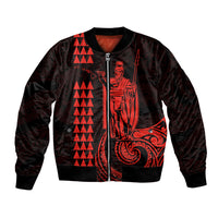 Custom Hawaii Bomber Jacket King Kamehameha - Red LT9 - Wonder Print Shop
