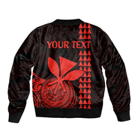Custom Hawaii Bomber Jacket King Kamehameha - Red LT9 - Wonder Print Shop