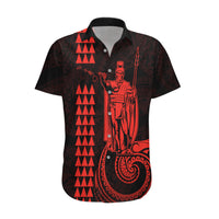 Custom Hawaii Hawaiian Shirt King Kamehameha - Red - Wonder Print Shop