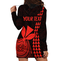 Custom Hawaii Hoodie Dress King Kamehameha - Red - Wonder Print Shop