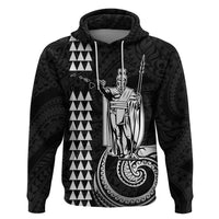 Custom Hawaii Hoodie King Kamehameha - White - Wonder Print Shop
