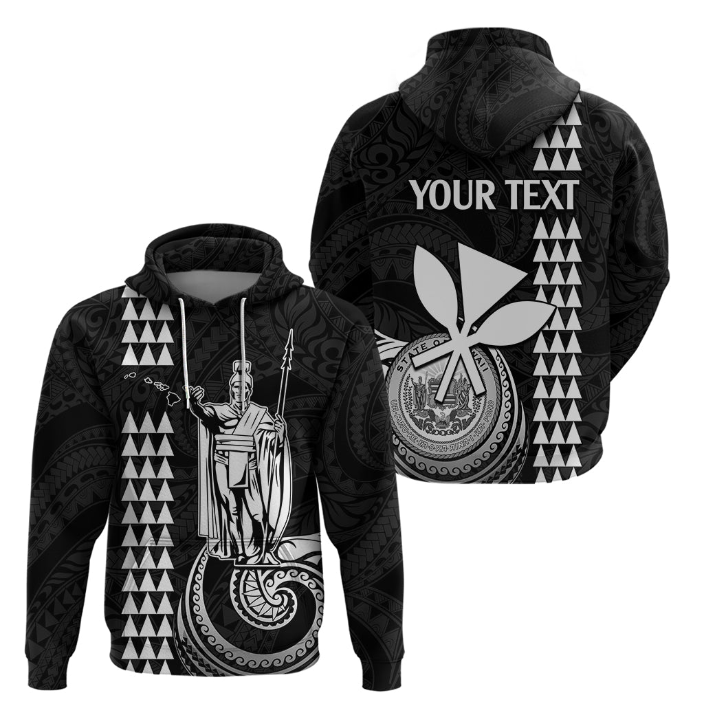 Custom Hawaii Hoodie King Kamehameha - White - Wonder Print Shop