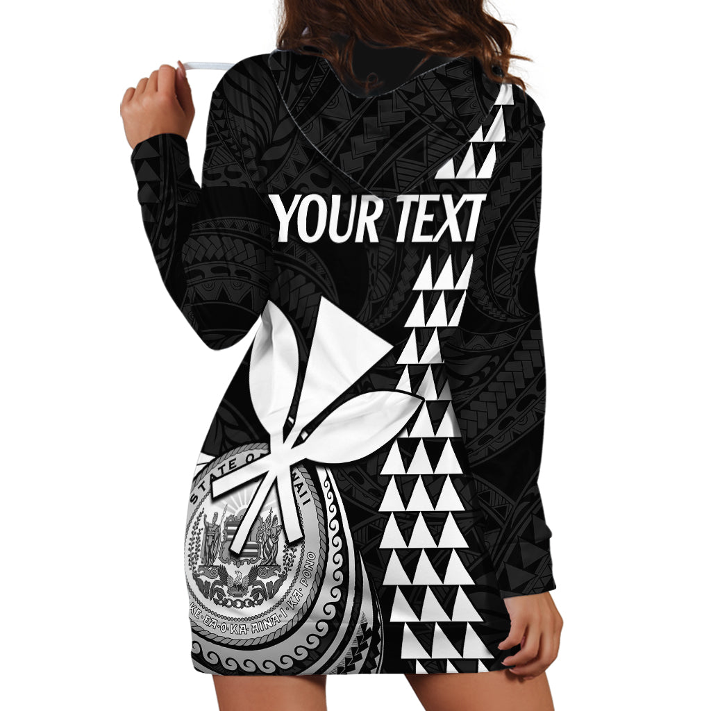 Custom Hawaii Hoodie Dress King Kamehameha - White - Wonder Print Shop