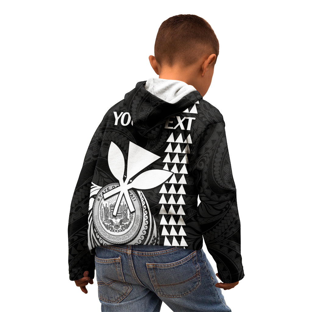 Custom Hawaii Kid Hoodie King Kamehameha - White - Wonder Print Shop