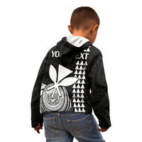 Custom Hawaii Kid Hoodie King Kamehameha - White - Wonder Print Shop