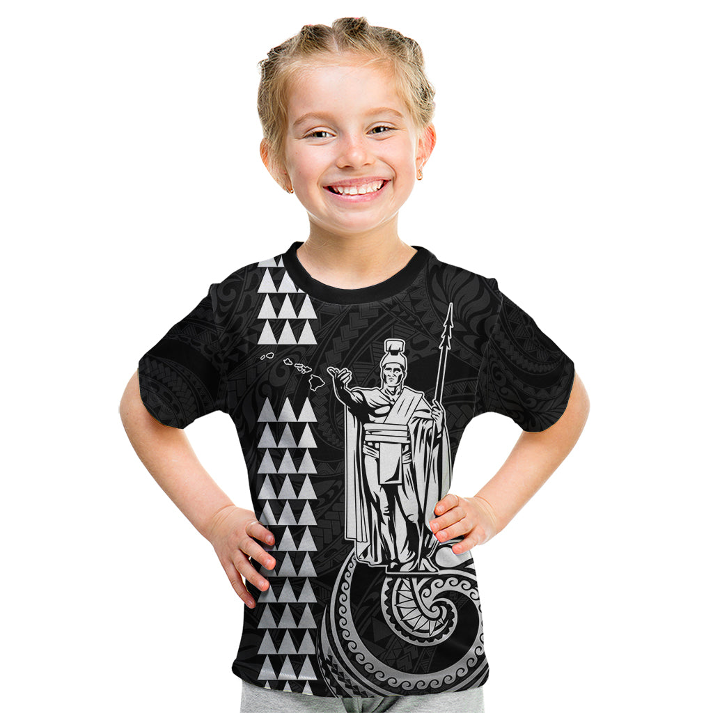 Custom Hawaii Kid T Shirt King Kamehameha - White - Wonder Print Shop