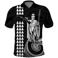Custom Hawaii Polo Shirt King Kamehameha - White - Wonder Print Shop
