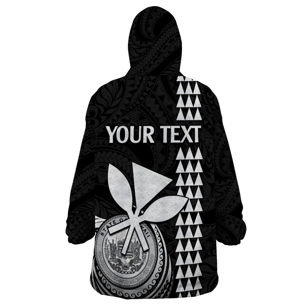 Custom Hawaii Wearable Blanket Hoodie King Kamehameha - White - Wonder Print Shop