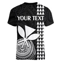 Custom Hawaii Women V Neck T Shirt King Kamehameha - White - Wonder Print Shop