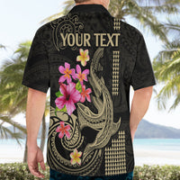 Custom Polynesian Hawaiian Shirt Hawaiian Warriors with Tribal Shark Tattoos - Nude - Wonder Print Shop