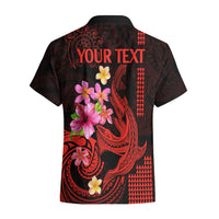 Custom Polynesian Hawaiian Shirt Hawaiian Warriors with Tribal Shark Tattoos - Red - Wonder Print Shop