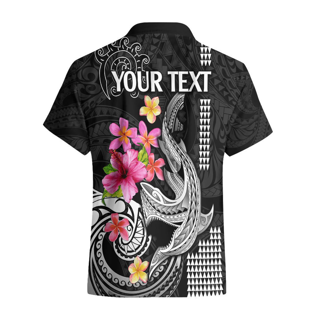 Custom Polynesian Hawaiian Shirt Hawaiian Warriors with Tribal Shark Tattoos - White - Wonder Print Shop