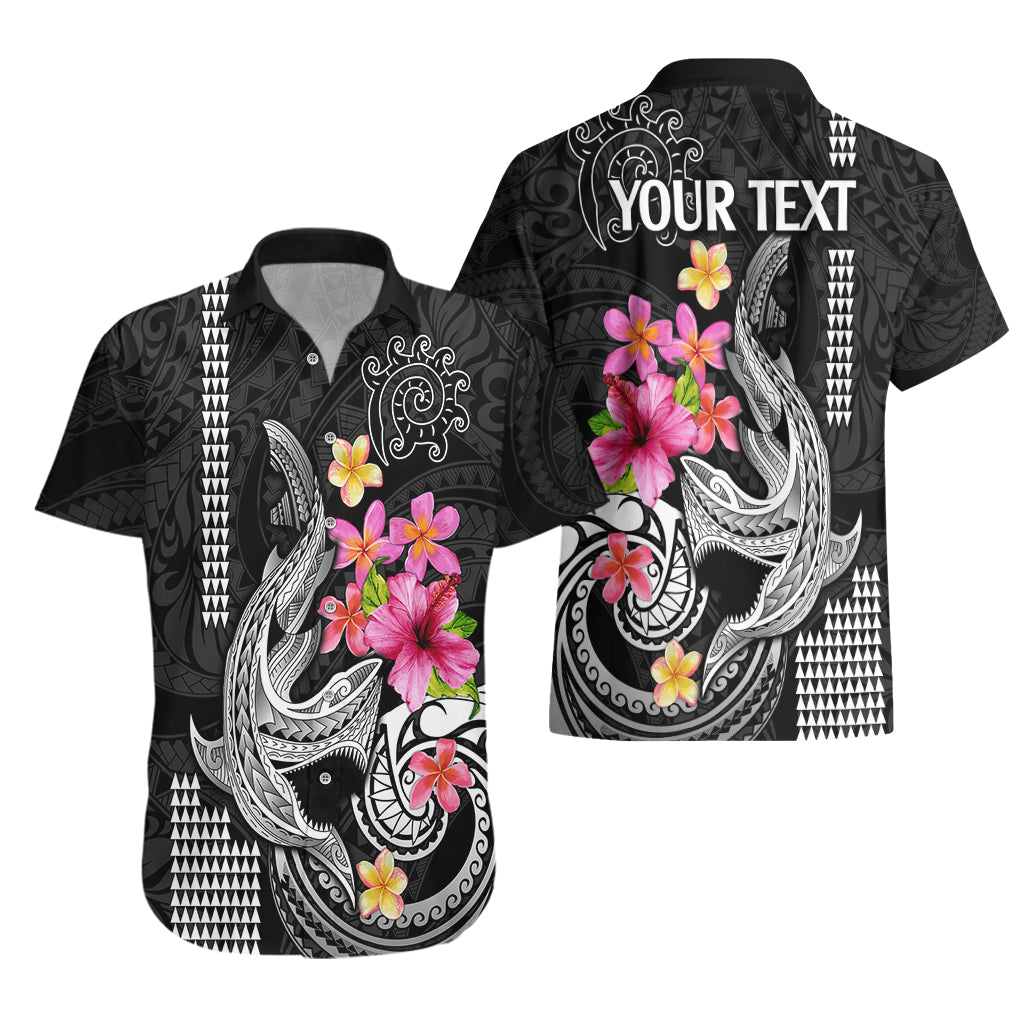 Custom Polynesian Hawaiian Shirt Hawaiian Warriors with Tribal Shark Tattoos - White - Wonder Print Shop