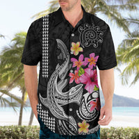 Custom Polynesian Hawaiian Shirt Hawaiian Warriors with Tribal Shark Tattoos - White - Wonder Print Shop