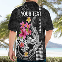 Custom Polynesian Hawaiian Shirt Hawaiian Warriors with Tribal Shark Tattoos - White - Wonder Print Shop