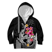 Custom Polynesian Kid Hoodie Hawaiian Warriors with Tribal Shark Tattoos - White - Wonder Print Shop