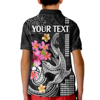 Custom Polynesian Kid Polo Shirt Hawaiian Warriors with Tribal Shark Tattoos - White - Wonder Print Shop