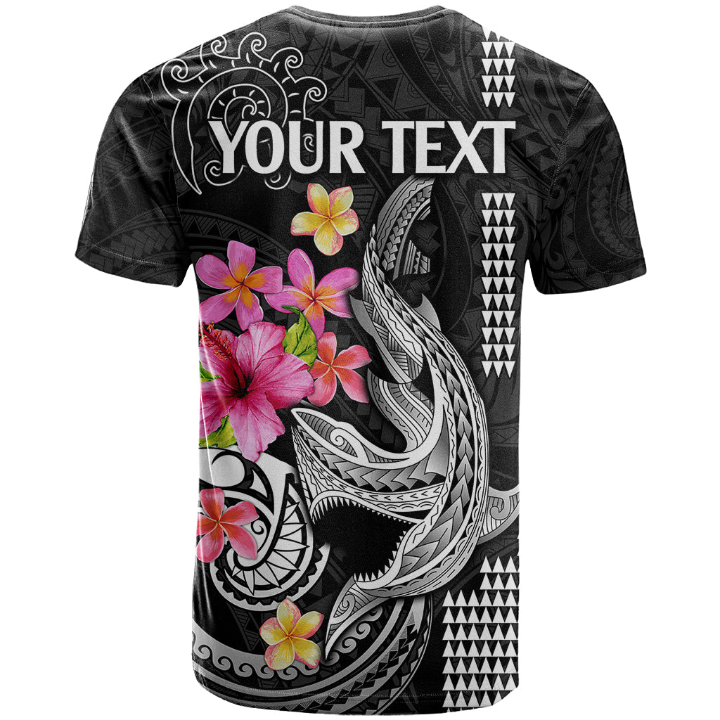 Custom Polynesian T Shirt Hawaiian Warriors with Tribal Shark Tattoos - White - Wonder Print Shop