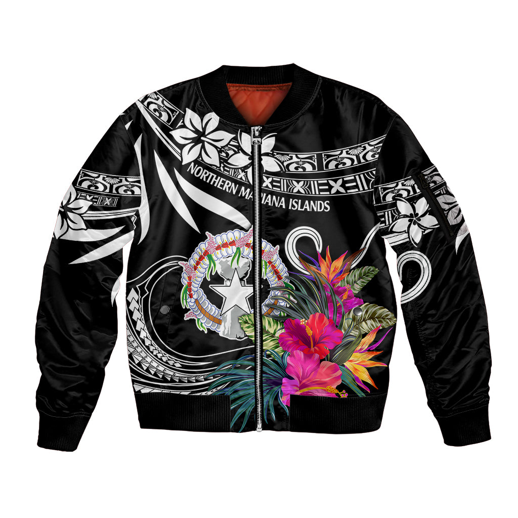 Northern Mariana Islands Sleeve Zip Bomber Jacket Happy Independence Day - Wonder Print Shop