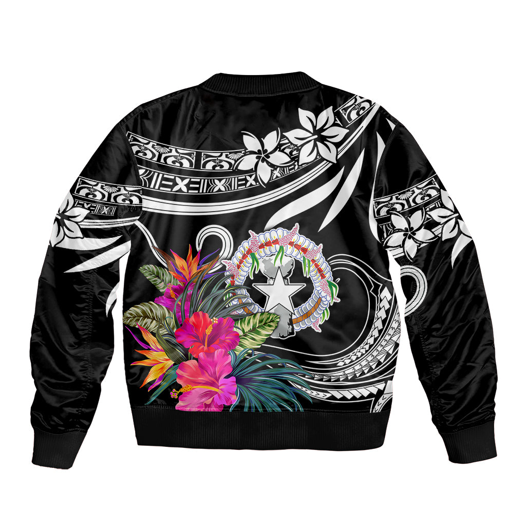 Northern Mariana Islands Sleeve Zip Bomber Jacket Happy Independence Day - Wonder Print Shop