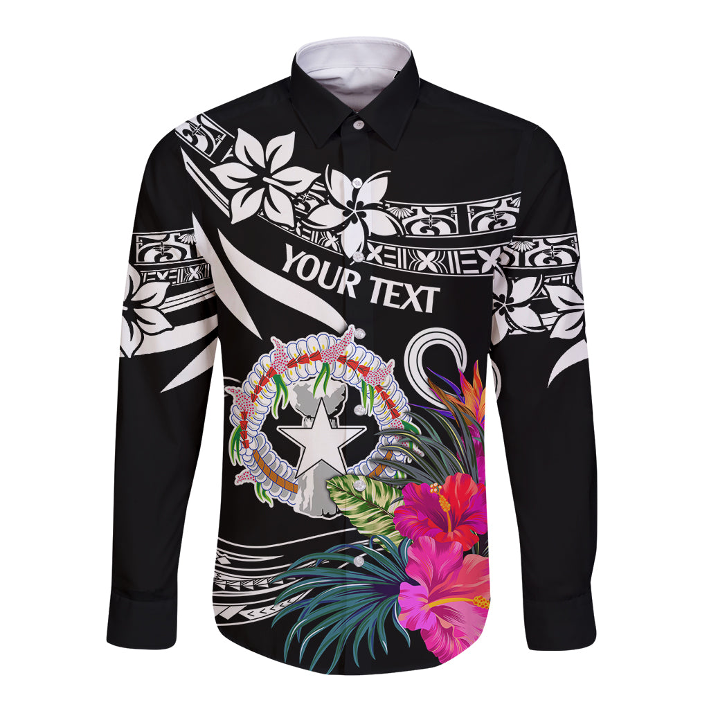 Custom Northern Mariana Islands Long Sleeve Button Shirt Happy Independence Day - Wonder Print Shop