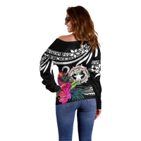 Custom Northern Mariana Islands Off Shoulder Sweater Happy Independence Day - Wonder Print Shop