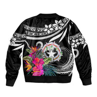 Custom Northern Mariana Islands Sleeve Zip Bomber Jacket Happy Independence Day - Wonder Print Shop
