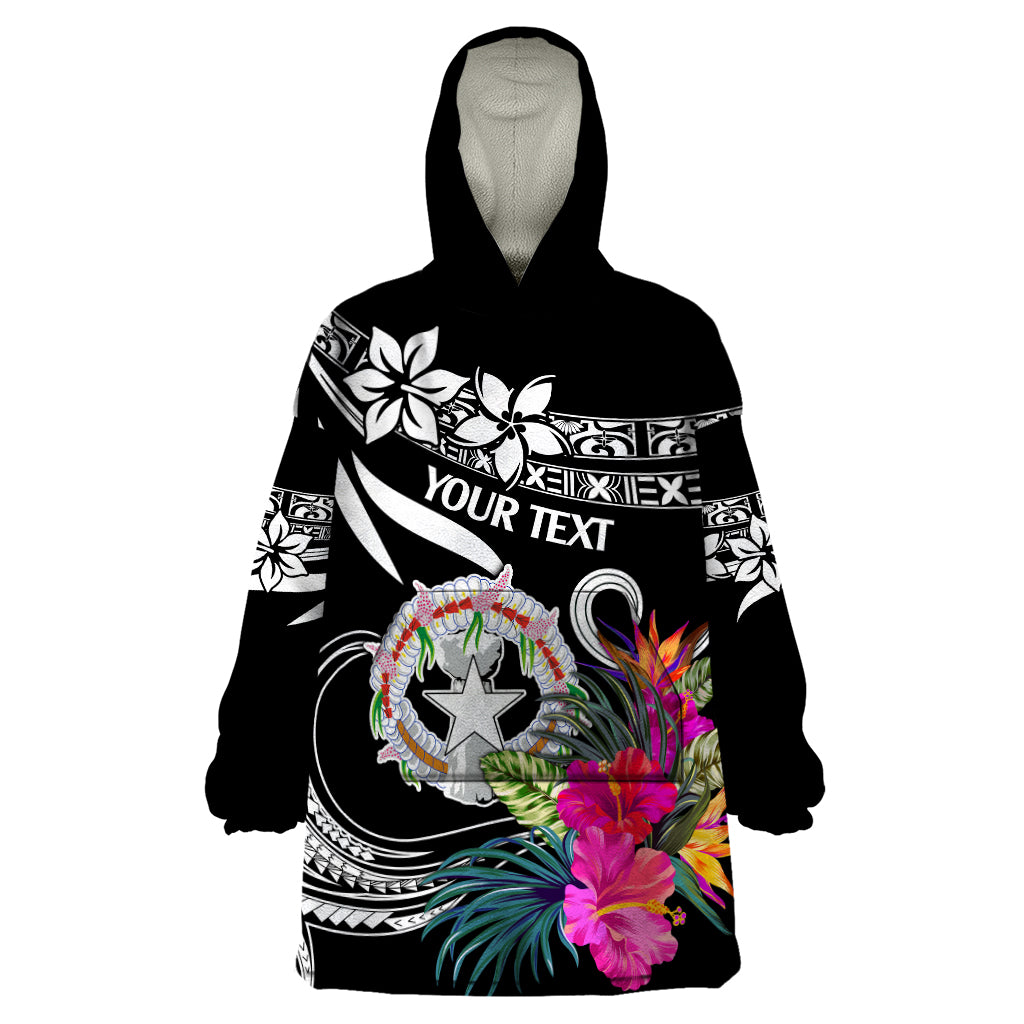 Custom Northern Mariana Islands Wearable Blanket Hoodie Happy Independence Day - Wonder Print Shop